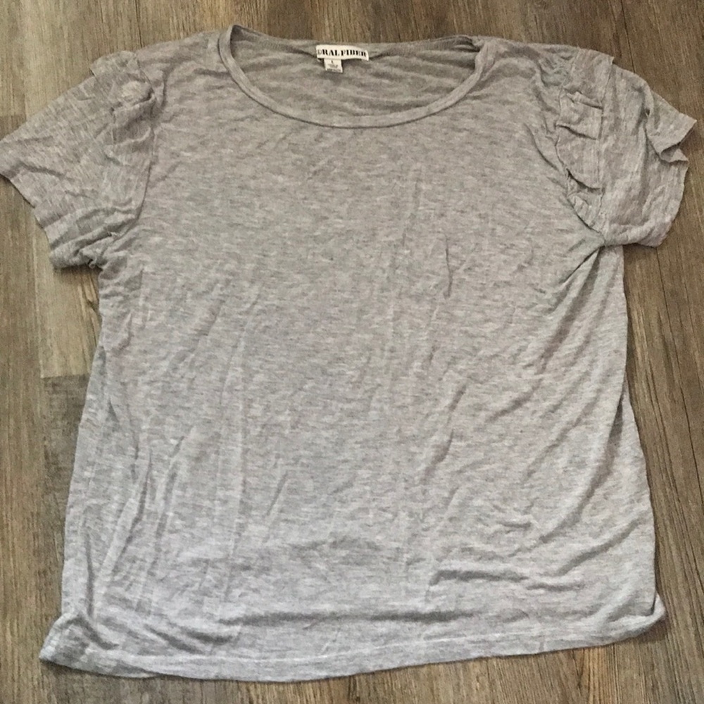 Moral Fiber Gray super soft slightly cropped shirt